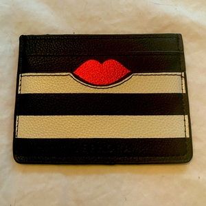 NWOT Sephora Card Holder, Black & White Striped